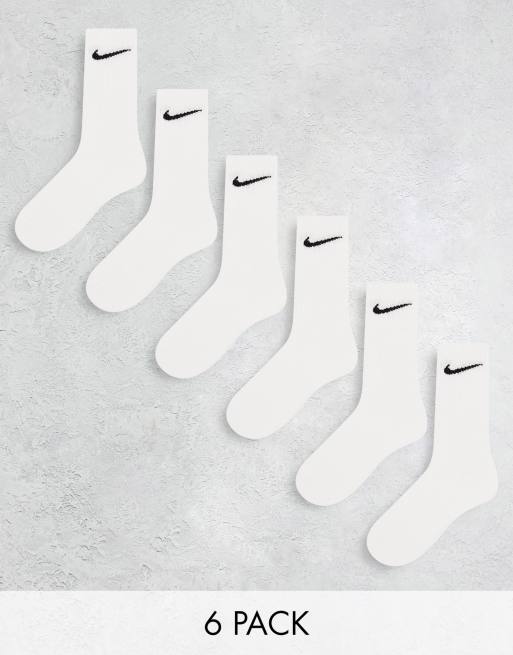 Nike Everyday Plus Cushioned Training Crew Socks - 6 Pack Black / White