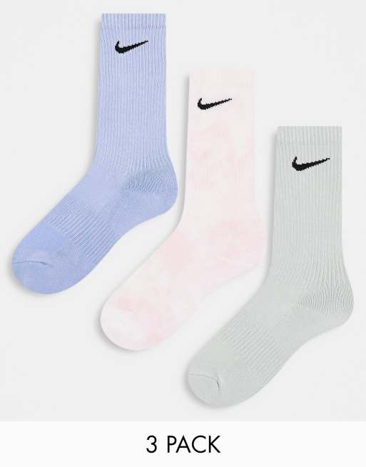 Nike - Everyday Cushioned Plus - Confezione da 3 paia di calzini ammortizzanti multicolore