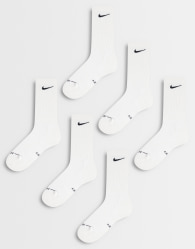 Nike Everyday Elevated 6 pack crew socks in white