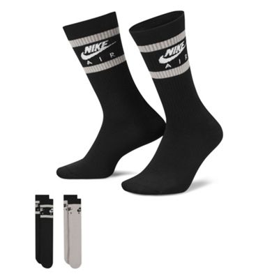 Nike Everyday Essential 2 pack socks in grey and black
