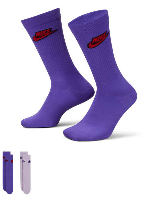 purple and pink nike socks