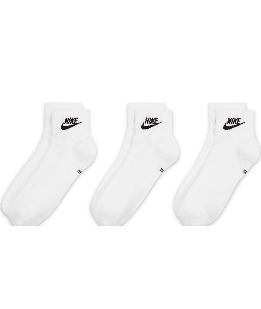 Nike Everyday Essential 3 pack ankle socks in white