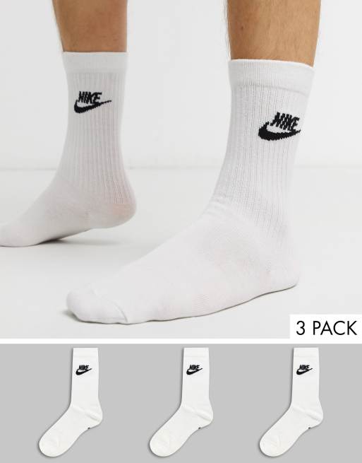 Nike Everyday Essential 3 pack crew socks in white
