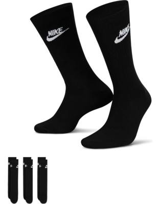 Nike Everyday Cushion Plus 3 pack logo socks in white