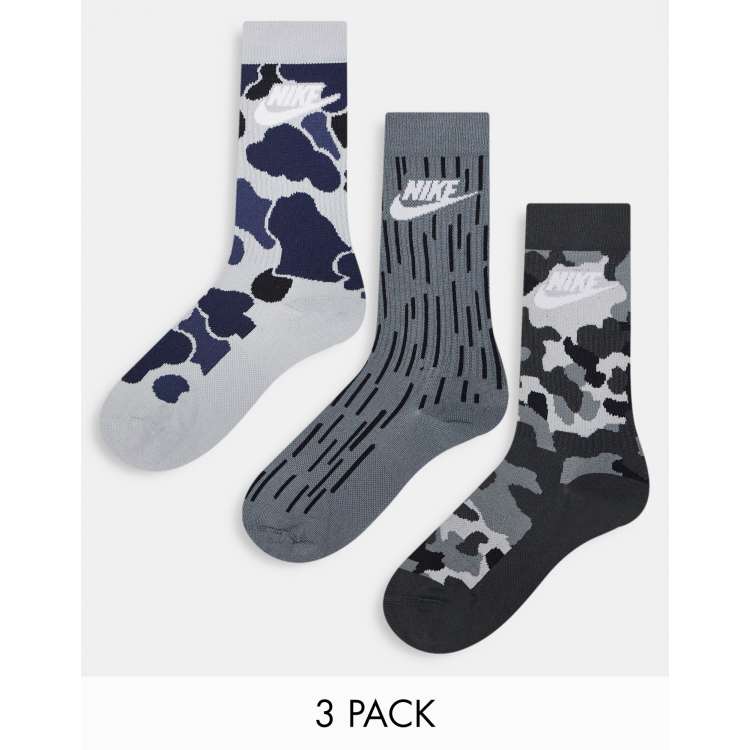 moederlijk Schipbreuk Zie insecten Nike Everyday Essential camo 3 pack crew socks in multi | ASOS