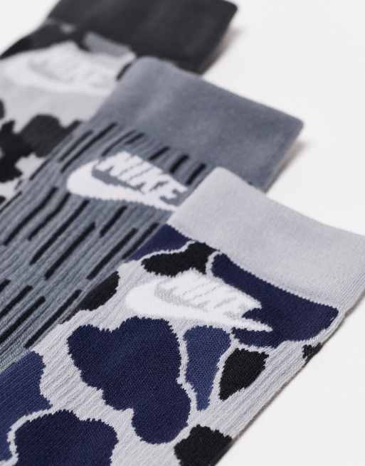 Nike Everyday Essential camo pack crew socks in multi ASOS