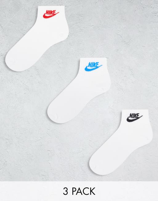 Nike - Everyday Essential - Set van 3 paar enkelsokken in wit