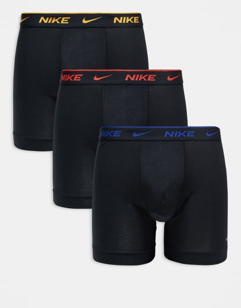 Nike - Everyday - Lot de 3 boxers en coton stretch à logos contrastants - Noir - view 1