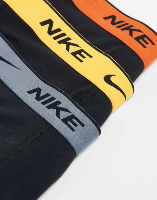 Nike - Everyday - Lot de 3 boxers en coton stretch avec ceinture contrastante - Noir, 2 de 4