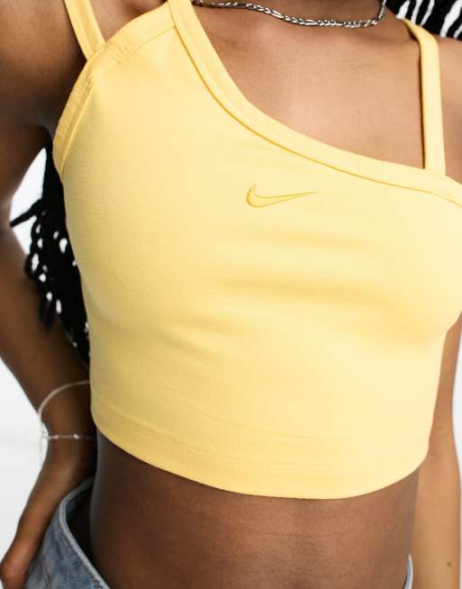 Gold nike shop crop top