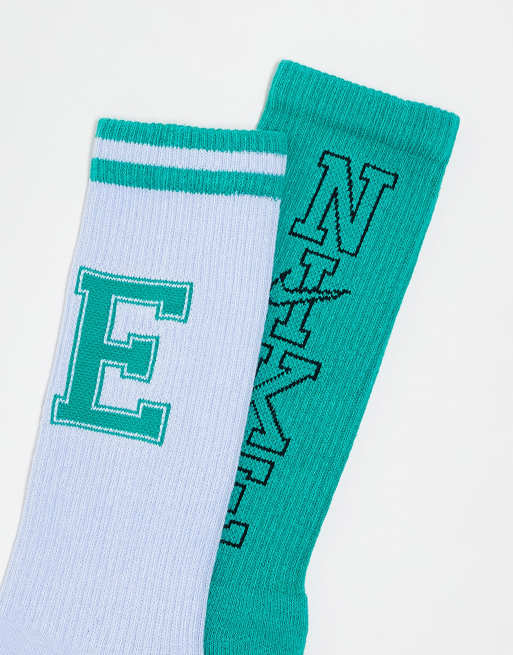 Nike Everyday Plus 2-pack collegiate crew socks in multi