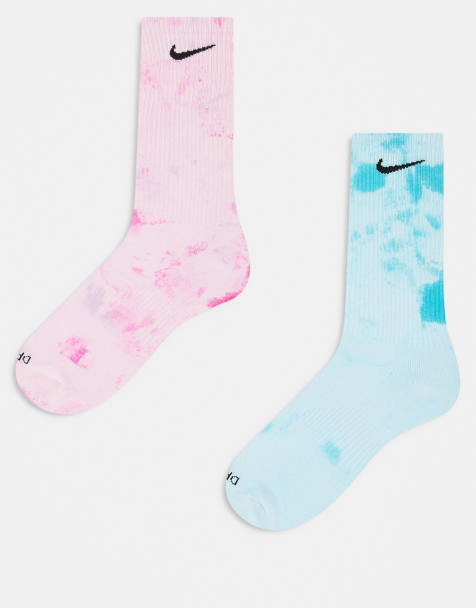 Nike Everyday Plus 2 pack crew socks in pink - view 1