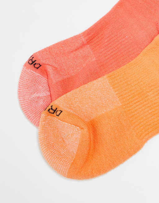 Nike – Everyday Plus – 2er-Pack gepolsterte Socken mit Farbverlauf in Rot/Orange, 4 von 4