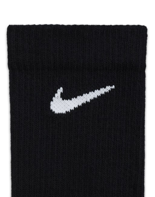 Nike Everyday Plus 3 pack crew socks in black , 2 of 3