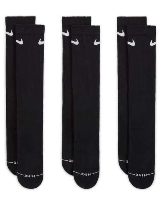Nike Everyday Plus 3 pack crew socks in black , 3 of 3