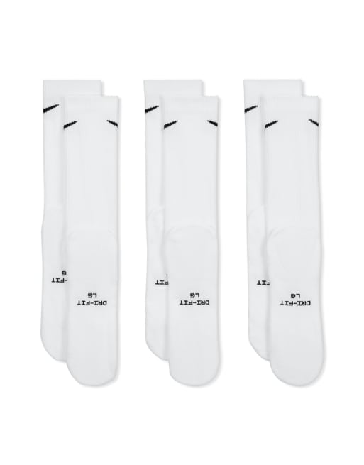 Nike Everyday Plus 3-pack crew socks in white, 4 of 4