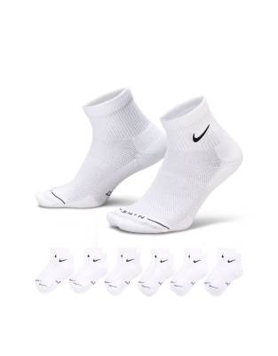 Nike Everyday Elevated Ankle Socks 6 Pack In White