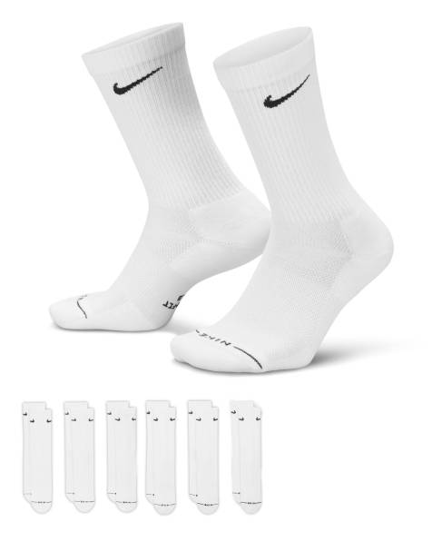 Nike Everyday Plus 6-pack crew socks in white - view 1