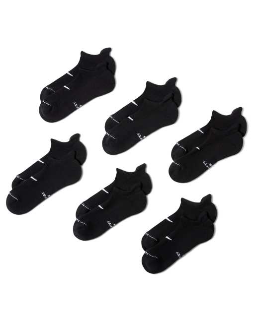 Nike Everyday Plus 6 pack sneaker socks in black, 2 of 3