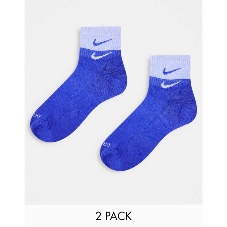 Nike Everyday Plus Cushioned Training Double-cuff Quarter Sock in