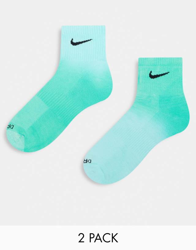 Nike Everyday Plus Cushioned 2 pack quarter sock in multi