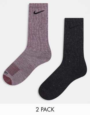 Nike - Everyday Plus Cushioned - 2er-Pack Crew-Socken in Lila