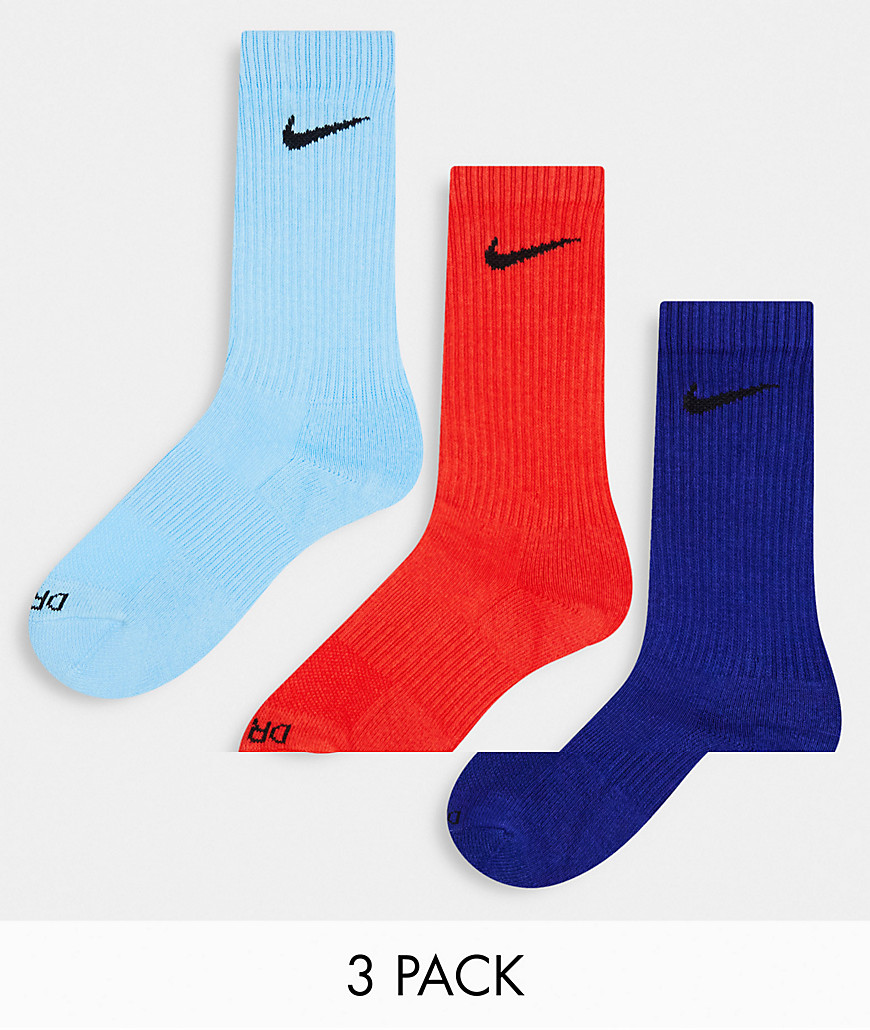 Nike Everyday Plus Cushioned 3 pack socks in multi