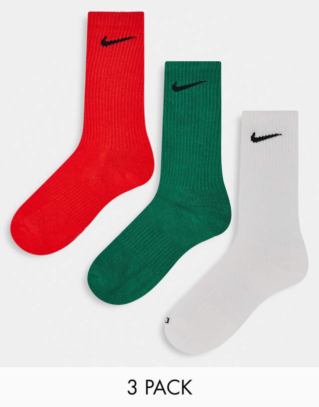 Nike Everyday Plus Cushioned 3 pack socks in multi