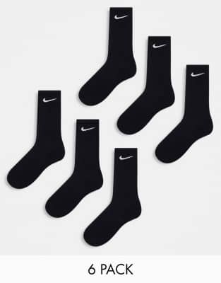 Nike Everyday Plus Cushioned 6 Pack Crew Socks In White