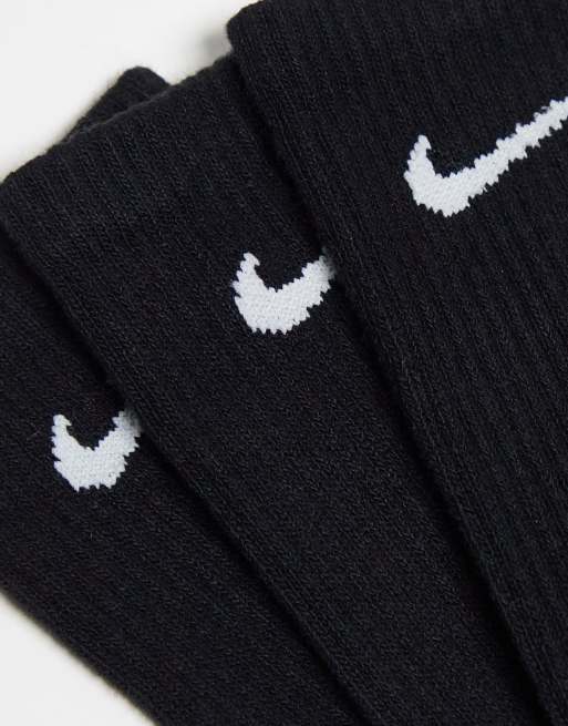 Nike Everyday Plus Cushioned 6 pack crew socks in black, 3 of 4