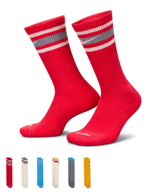  Nike Everyday Plus Cushioned 6 pack crew socks in multi