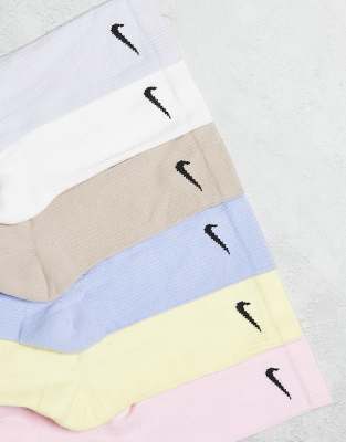 Nike Everyday Plus Cushioned 6 Pack Crew Socks In Multi