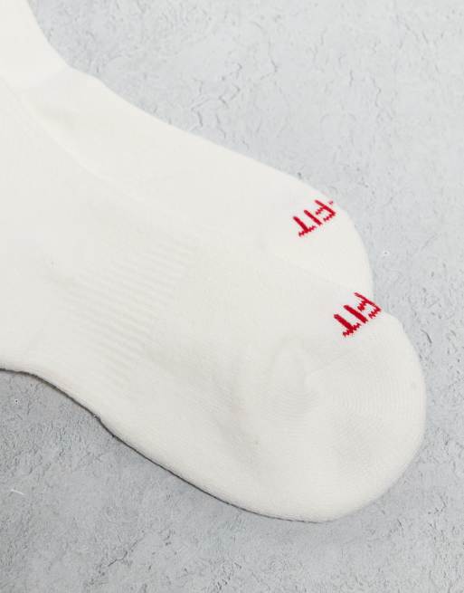 Nike Everyday Plus Cushioned V-Day crew socks in white
