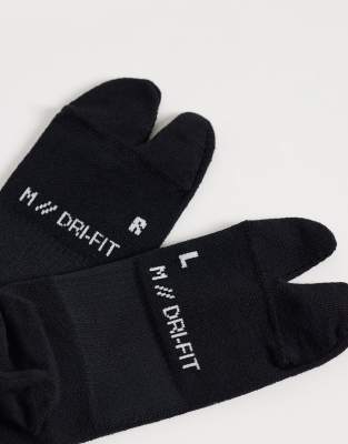 Nike Everyday Plus Lightweight Tabi Socks In Black