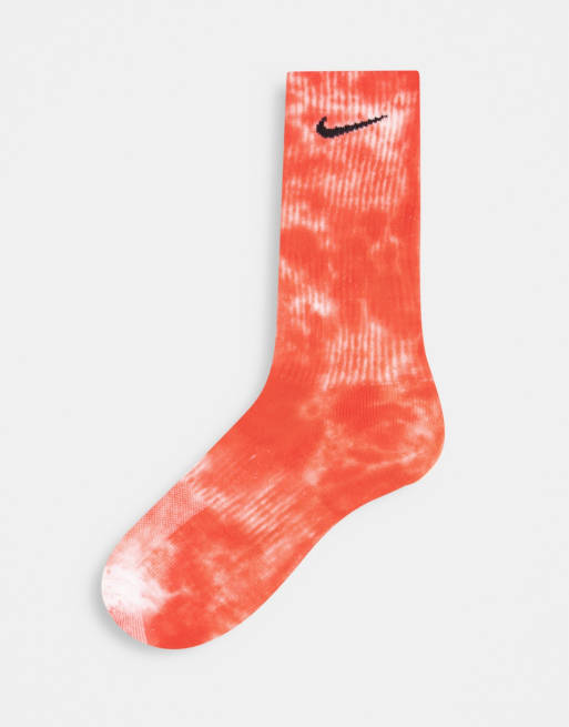 Nike Everyday Plus Lot 2 paires de chaussettes effet tie dye Bleu et rouge