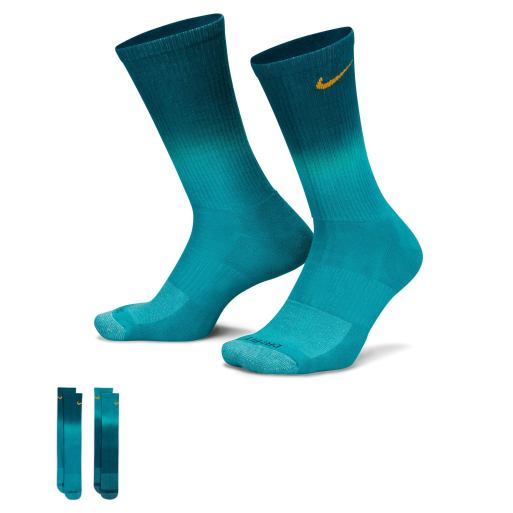 Nike - Everyday Plus - Lot de 2 paires de chaussettes rembourrées - Bleu  dégradé