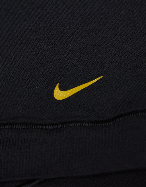 Nike – Everyday – Svarta trunks i stretchig bomull med kontrasterande midjeband, 3-pack, 3 av 4