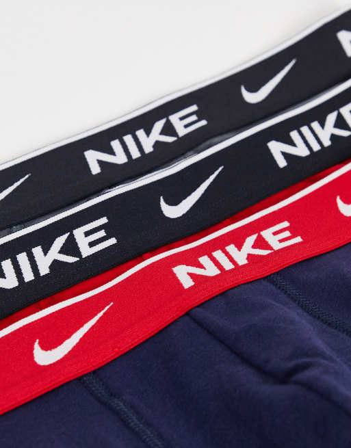 Nike – Everyday – Zestaw 3 par bokserek w kolorach czerwonym, granatowym i szarym, 3 z 4