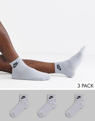 gray nike ankle socks