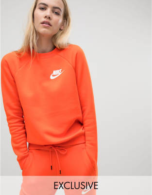 orange nike sweatshirt womens