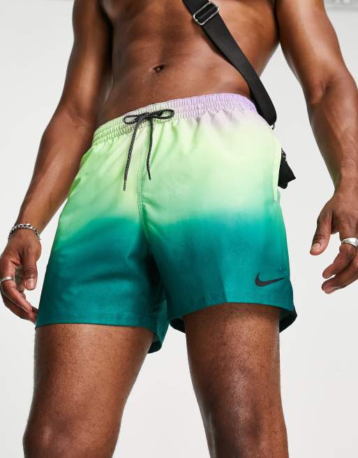 Nike Explore 5 inch tie dye swim shorts in purple and blue, 3 of 4