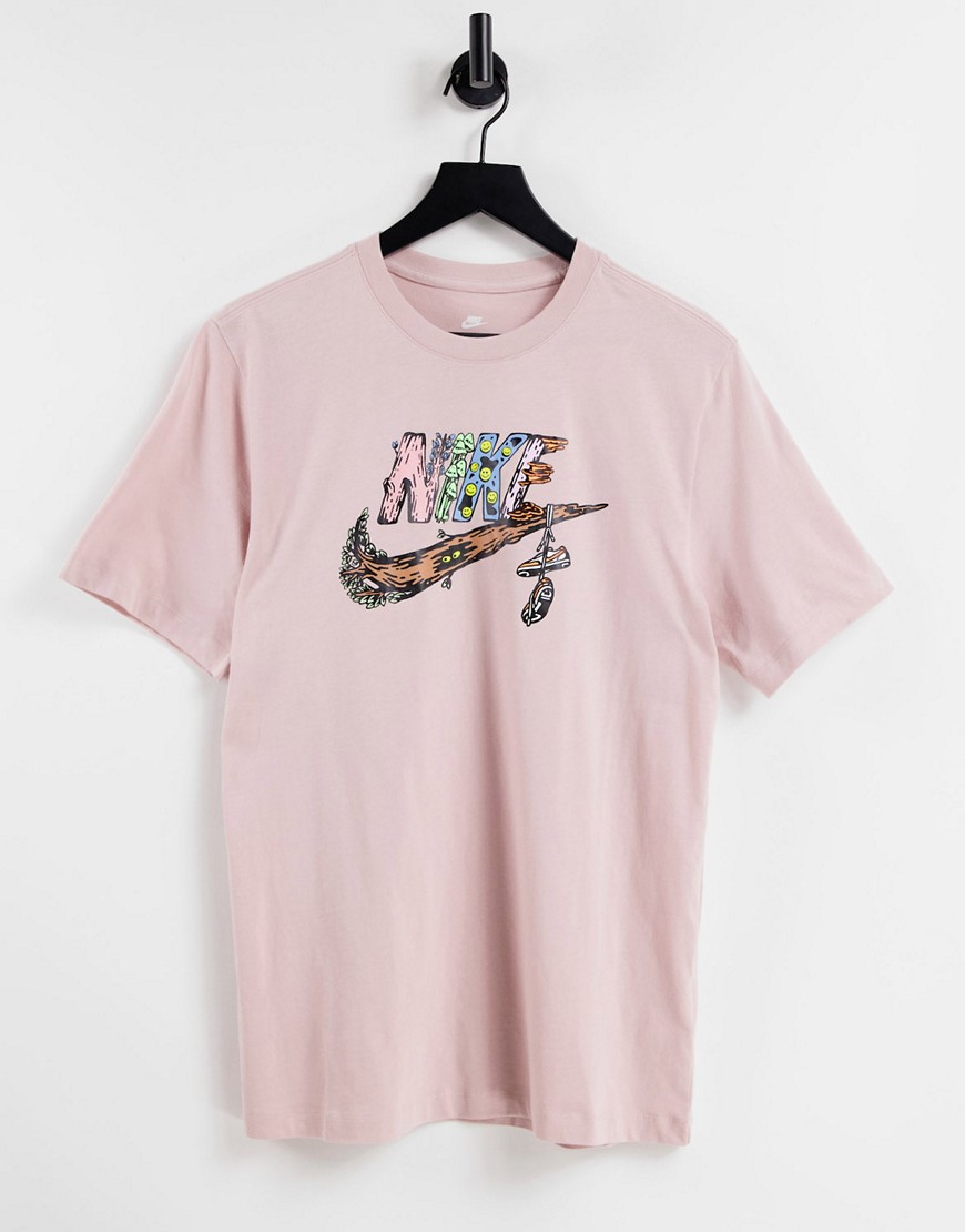 Nike Fantasy Creature chest print t-shirt in pink