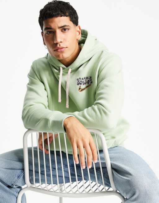 Nike – Fantasy Creature – Szałwiowozielona bluza z kapturem i nadrukiem na plecach