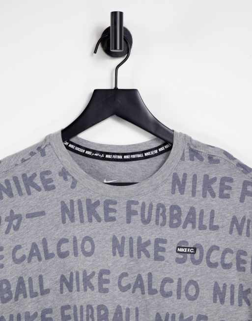 Nike – F.C Football – Dunkelgraues T-Shirt mit Grafik, 3 von 4