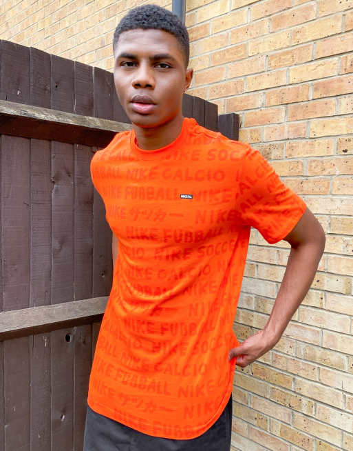 Tee shirt discount nike orange fluo