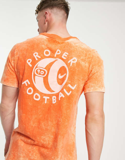Nike F.C Football tshirt in orange ASOS