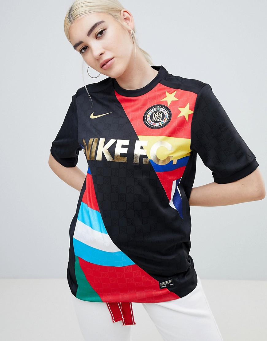 Nike F.C. - Gestreept voetbalshirt-Multi