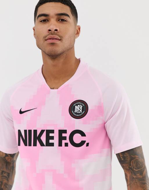 Maillot entraînement Nike rose noir sur