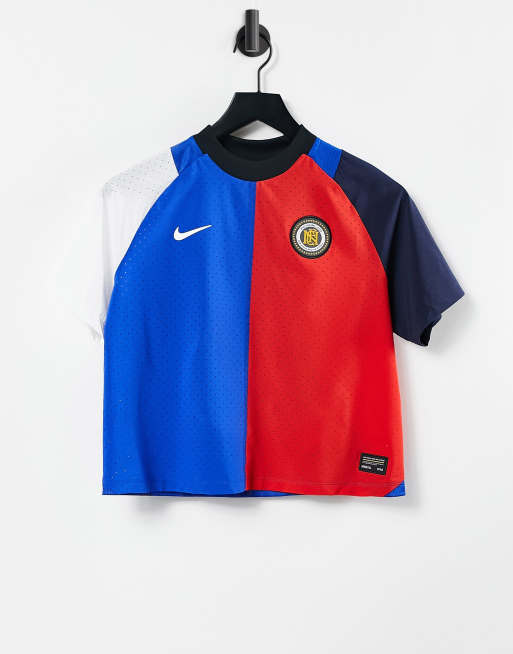 Nike - FC - Top a maniche corte in jersey multicolore