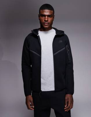 Nike Uomo Nero Mens Felpa Con Cappuccio Full Zip Tech Fleece Taglia S, JD Sports - Immagine 4